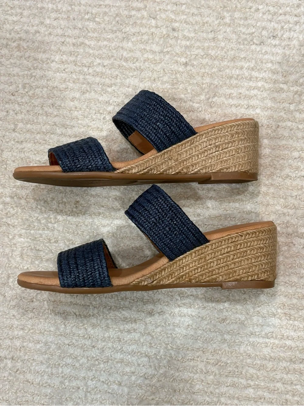 275 Central Paisley Sandal Navy Raffia 8